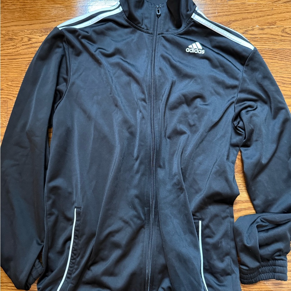 Adidas Black and White Track Jacket